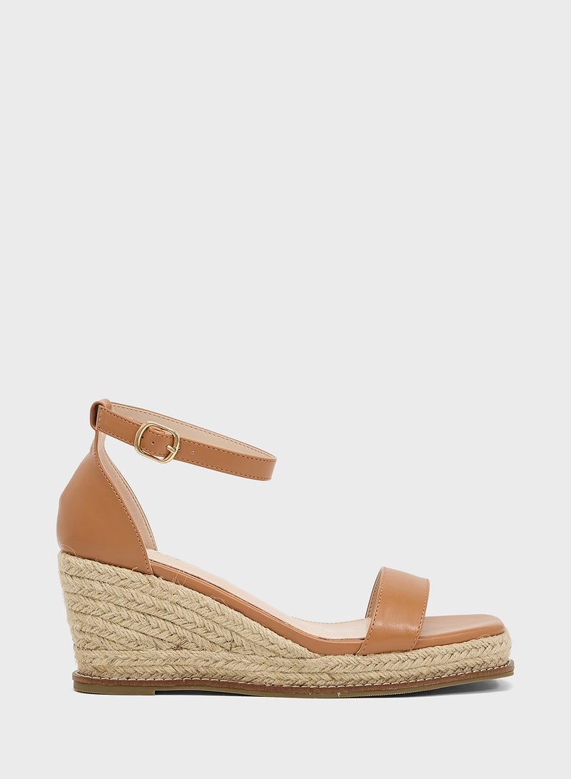 ELLA Double Strap Mid Wedge Sandal - Image 1