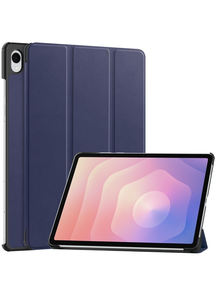 For Samsung Galaxy Tab S11 Case Anti-Drop Leather Stand Tablet Cover - Blue - Image 1