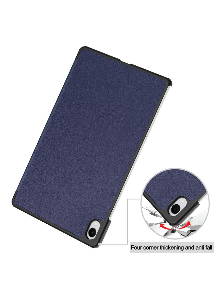 For Samsung Galaxy Tab S11 Case Anti-Drop Leather Stand Tablet Cover - Blue - Image 5