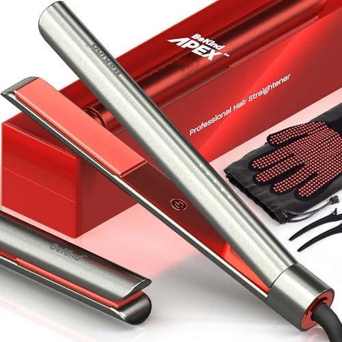 Bekind Apex 2-in-1 Hair Straightener Flat Iron | 1“ 460°F Straightener and Curler for All Hairstyles | UltraSmooth Tech | 15s Fast Heating & Temp Memory | Gift Set for Girls Wome (Galaxy Gray) - Image 1