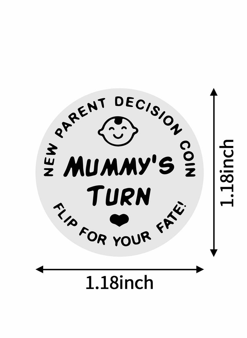 KASTWAVE Decision Coin New Baby Gift for Mom Dad Pregnant Mothers First Time Parents to be Birthday Funny Present Double-Sided - Image 4