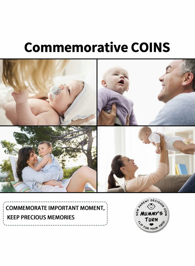 KASTWAVE Decision Coin New Baby Gift for Mom Dad Pregnant Mothers First Time Parents to be Birthday Funny Present Double-Sided - Image 5
