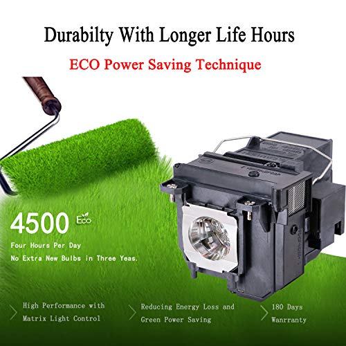 EWO'S ELP71 Replacement Projector Lamp for ELPLP71/V13H010L71 Epson Powerlite 470 475W 480 485W, BrightLink 475Wi 480i 485Wi, EB-470 475W 475Wi 480 480E 485W 485Wi 1410Wi 1400Wi Lamp Bulb Replacement - Image 2