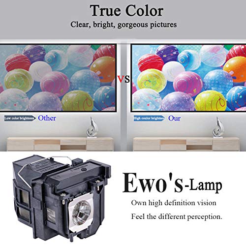 EWO'S ELP71 Replacement Projector Lamp for ELPLP71/V13H010L71 Epson Powerlite 470 475W 480 485W, BrightLink 475Wi 480i 485Wi, EB-470 475W 475Wi 480 480E 485W 485Wi 1410Wi 1400Wi Lamp Bulb Replacement - Image 3