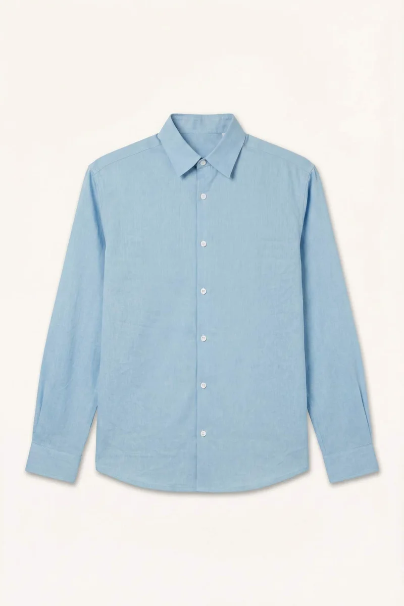 ديفاكتو Regular Fit Shirt Collar Linen Blended Long Sleeve Shirt