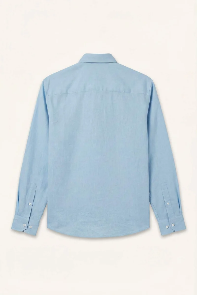 ديفاكتو Regular Fit Shirt Collar Linen Blended Long Sleeve Shirt