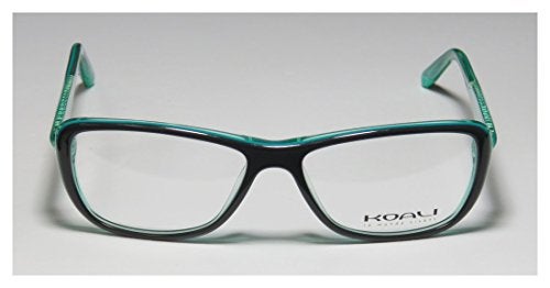 Koali 7184k For Ladies/Women Designer Full-Rim Shape Hip Ophthalmic Fashion Accessory Eyeglasses/Eyeglass Frame (53-14-130, Deep Turqouise/Teal) - Image 3
