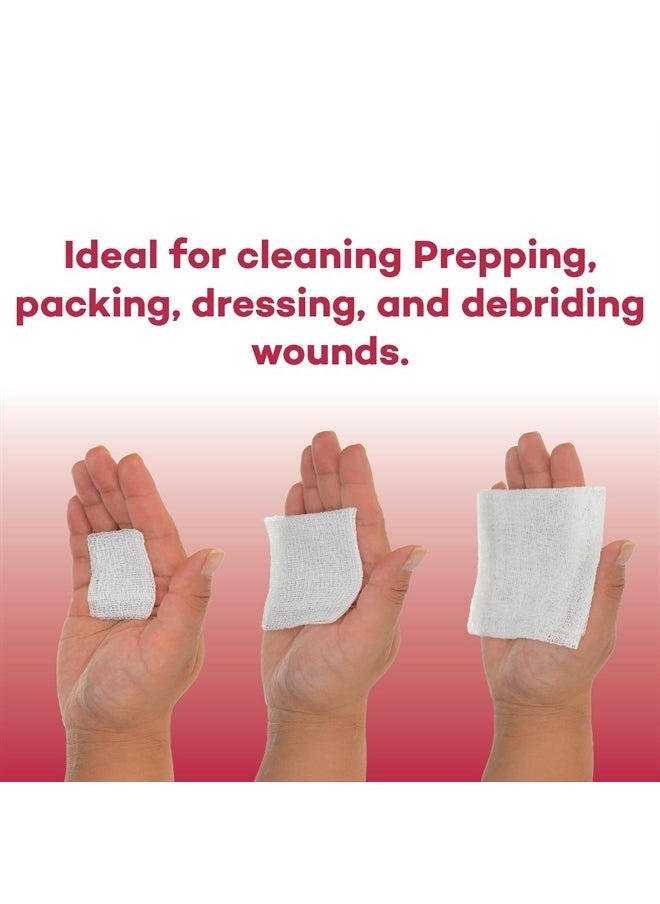 Dealmed - Sterile Gauze Pads – 100 Count, 2'' x 2'' Disposable and Individually Wrapped Gauze Pads, Wound Care Product for First Aid Kit and Medical Facilities - Image 1