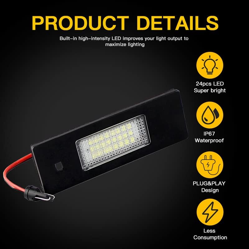 QASULER 2PCS LED License Plate Light for MINI - Image 4