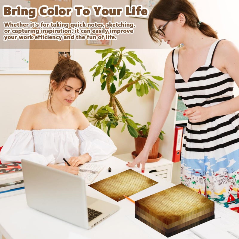 OKWUYiK 500 Sheets 8Ã—10.5 Inch Colored Filler Paper Wide Ruled for 3-Ring Binder 11/32" Spacing Vintage Lined Filler Notebook Paper Wide Ruled Loose Leaf Paper 3-Hole Punched 80gsm for School Office - Image 5