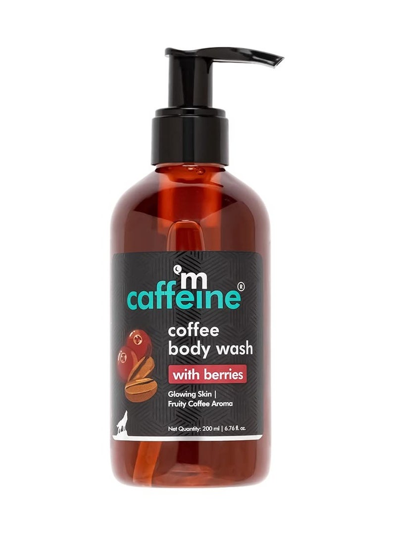 إم كافيين غسول الجسم ماكافيين بالقهوة والتوت | جل استحمام مزيل للتسمير ومنظف عميق | غني بفيتامين سي | لجميع أنواع البشرة | للرجال والنساء - ٢٠٠ مل - Image 1