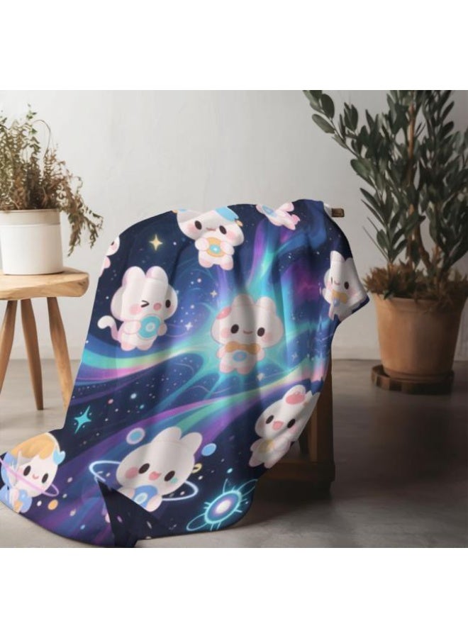 عام بطانية رقيقة من الفانيلا الكرتونية للأطفال والرضع (دافئة ومريحة، ومناسبة للنوم والألعاب) 70 سم * 100 سم - Image 2