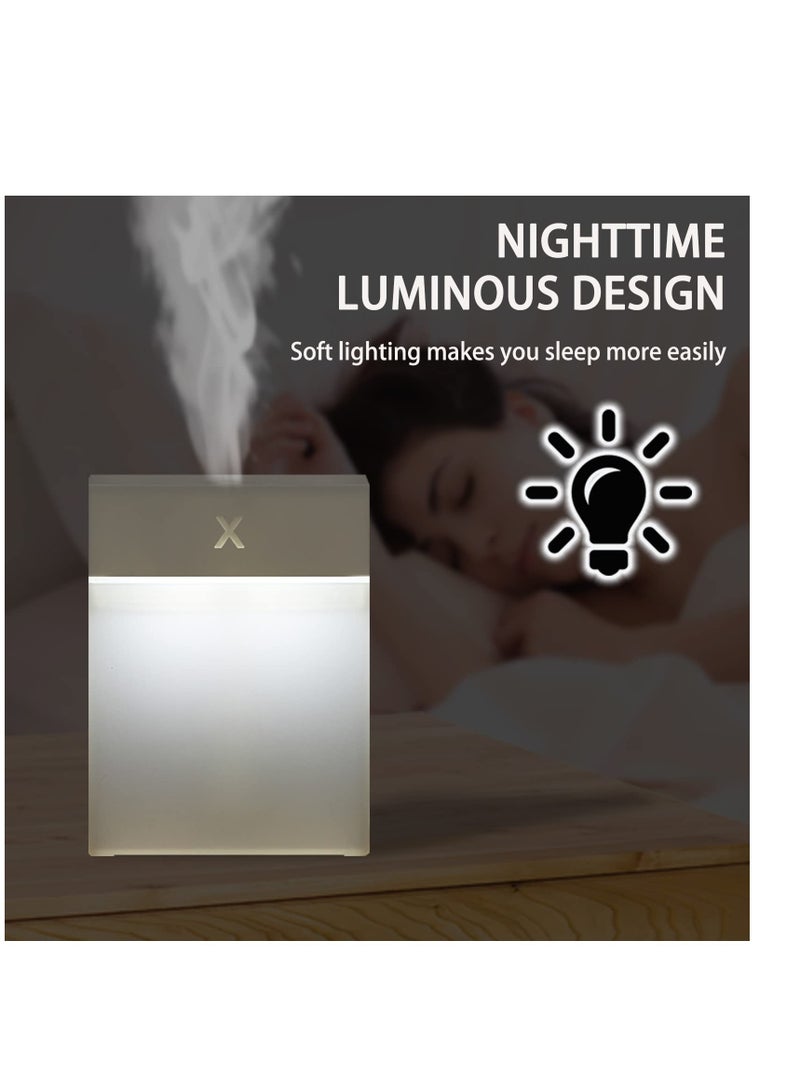SYOSI Portable Small Humidifier, 280ml Portable Humidifier, Mini Cool Mist Humidifier with Night Light, USB Personal Desktop Humidifier for Bedroom, Office, Auto Shut-Off, Ultra-Quiet - Image 5