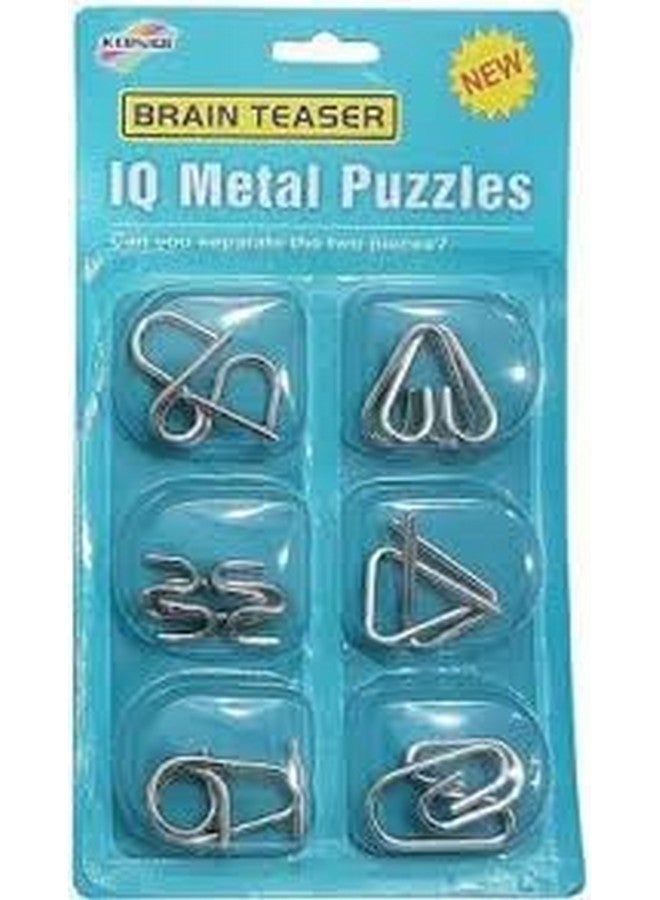 PLUSPOINT 6Pc Brain Teasers Metal Wire Puzzle Toys Metal Puzzle Toys For Gifts, Party Favors, Prizes, Disentanglement Puzzle Unlock Interlock Toys - Iq Puzzle Brain Teaser (6 Pc), Kids - Image 3
