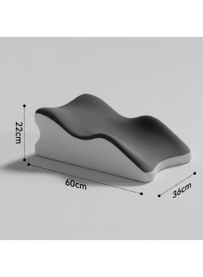 إنفي فو وسادة رفع الساق ، ونفخ وسادة التوتر العضلي ، وسادة دعم الساق الناعمة المحمولة لمواءمة الفقر الفقري للركبة الكاحل السرير الخلفي أريكة السفر كبار السن الحمل - Image 2