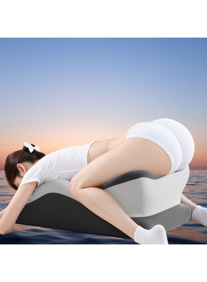 إنفي فو وسادة رفع الساق ، ونفخ وسادة التوتر العضلي ، وسادة دعم الساق الناعمة المحمولة لمواءمة الفقر الفقري للركبة الكاحل السرير الخلفي أريكة السفر كبار السن الحمل - Image 1