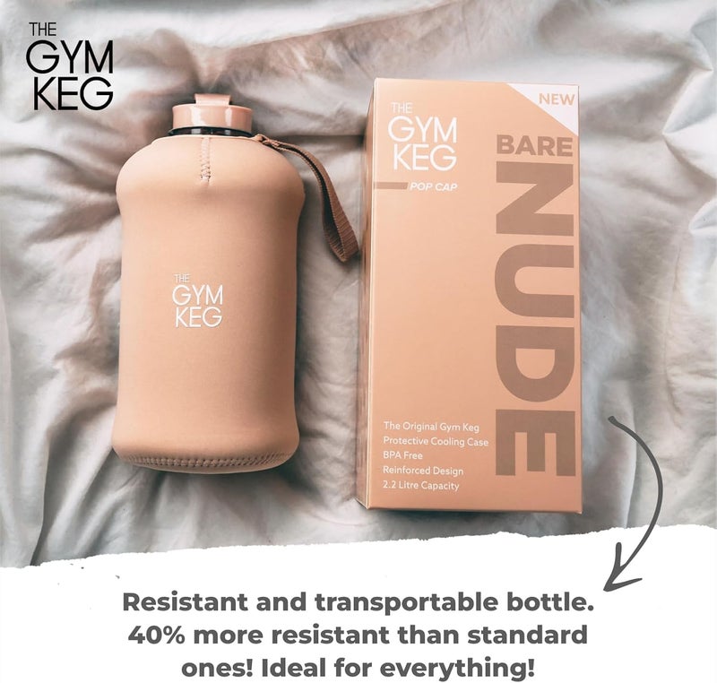 ALCOACH THE GYM KEG Sports Water Bottle Insulated | Half Gallon | Carry Handle | Big Water Jug For Sport | Large Reusable Water Bottles | Ecofriendly, Tritan (Pink) - Image 4