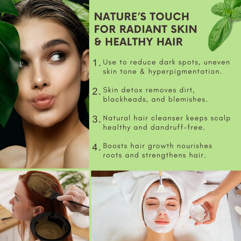 BLISS OF EARTH Basil Leaves Powder Ayurvedic Tulsi Powder 100GM Great For Hair Skin Face - Image 4