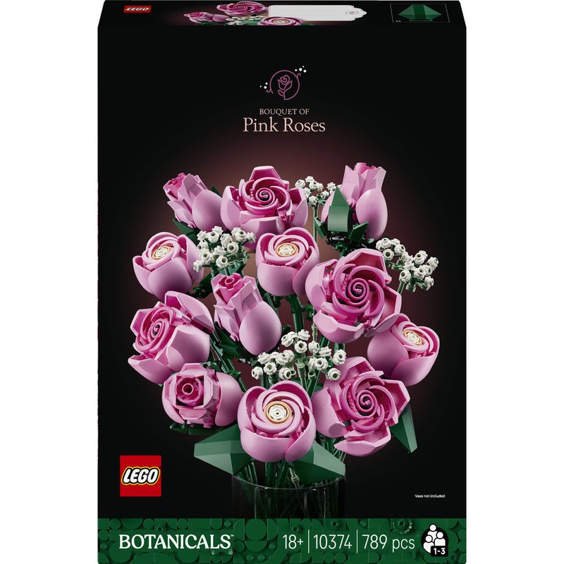 LEGO Botanicals Pink Bouquet, Valentine's Day Flower Building Set for Adults (789 Pieces) 10374 - Image 2
