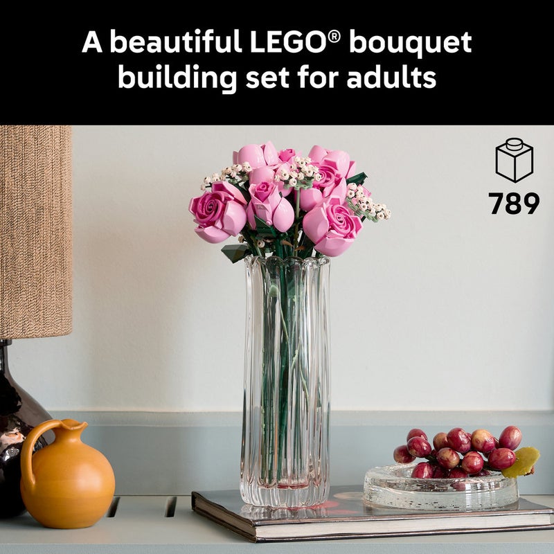 LEGO Botanicals Pink Bouquet, Valentine's Day Flower Building Set for Adults (789 Pieces) 10374 - Image 3