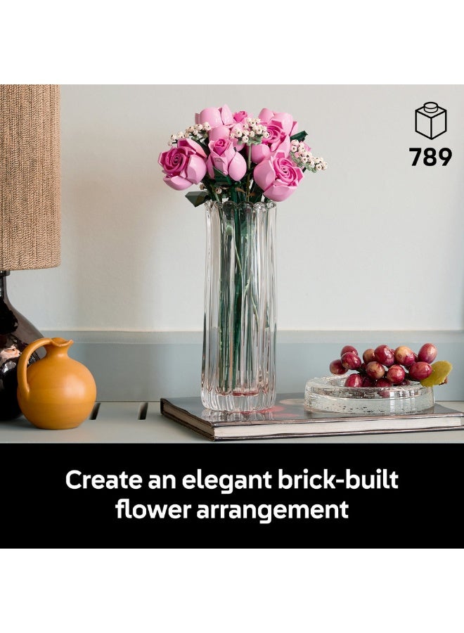 ليغو Botanicals باقة الورود الوردية، مجموعة بناء زهور زينة للبالغين (٧٨٩ قطعة) 10374 - Image 3