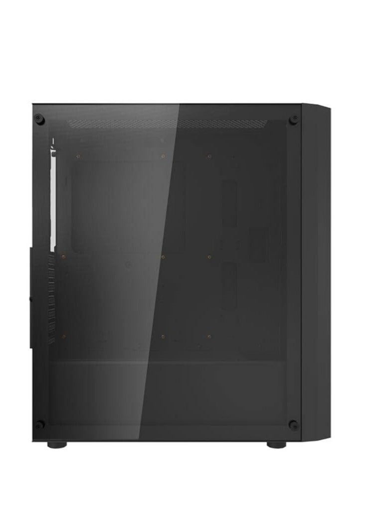 DarkFlash Darkflash DK351 ATX/M-ATX/ITX Gaming PC Case With Pre-installed 4 ARGB Case Fans, Dragon Scale Design With USB 3.0, Tempered Glass Gaming Cabinet (Black) - Image 4