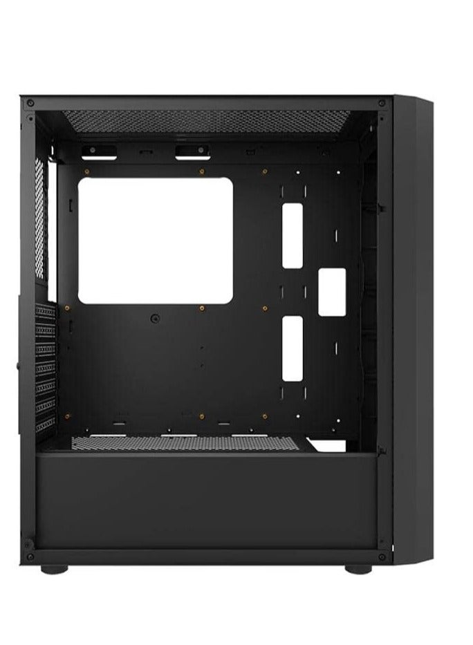 DarkFlash Darkflash DK351 ATX/M-ATX/ITX Gaming PC Case With Pre-installed 4 ARGB Case Fans, Dragon Scale Design With USB 3.0, Tempered Glass Gaming Cabinet (Black) - Image 5