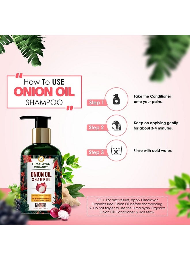 Himalayan organics - HIMALAYAN ORGANICS Onion Oil Shampoo - No Parabens & No Sulphate - 300 ml - Image 1
