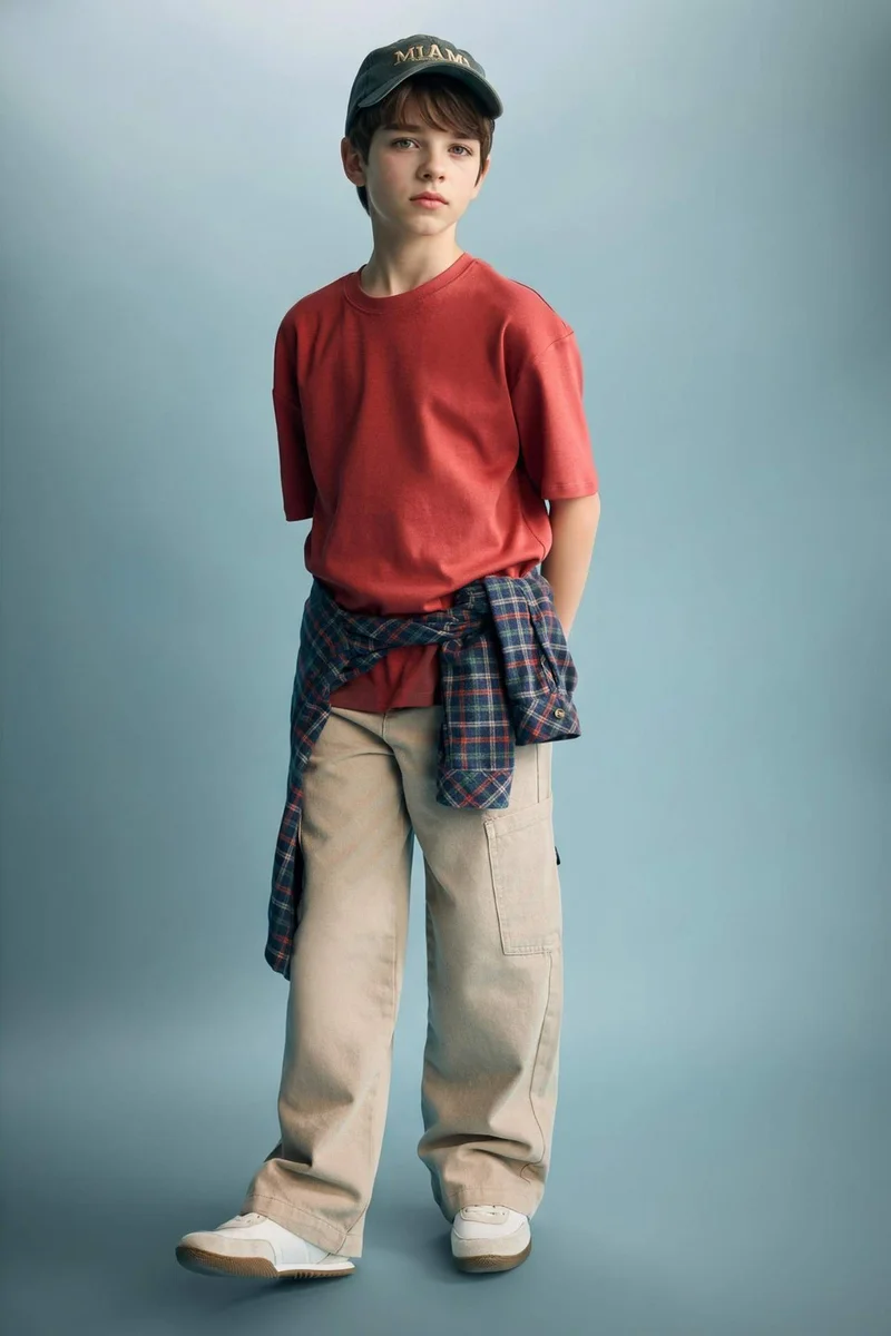 ديفاكتو Boy Oversize Fit Short Sleeve T-Shirt