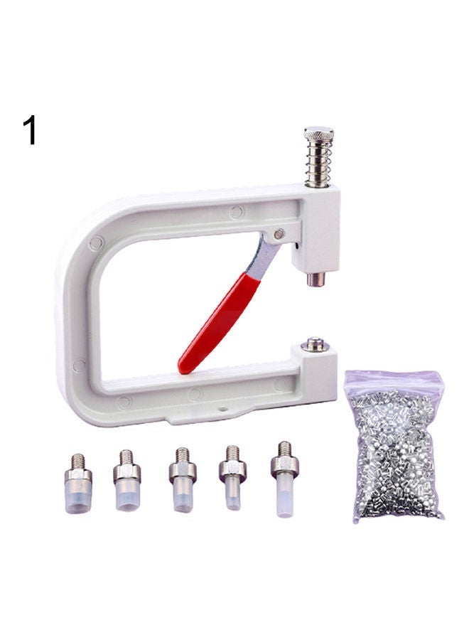 NIBEMINENT Beading Machine Set White/Silver/Red - Image 1