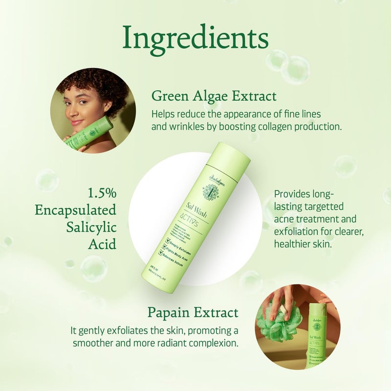 INDULGEO ESSENTIALS Sal Wash Body Wash With Encapsulated Salicylic Acid 15 300Ml - Image 3