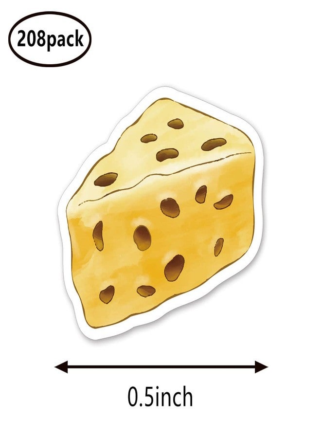 GUVSPTI Cheese Dairy Food Planner Stickers, 0.5in Monthly Scrapbooking Arts Calendars Crafting 208-Pack - Image 2