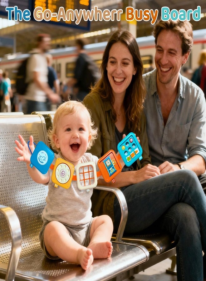 Toylfort Montessori Toys for Baby 6-12 Months: Sensory Activity Cube with Fine Motor Skills - Travel Busy Board Busy Cube Gifts for 1 Year Old Boy Girl - Image 3