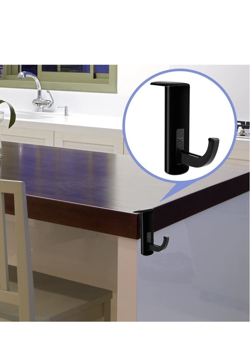 SYOSI Headphone Headset Hanger, Monitor Stand Holder Headset Stick-on Hook, Black - Image 5