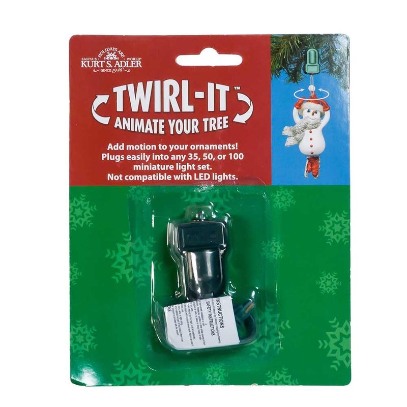 زينة كورت إس أدلر 2 إنش تويرل إت موتور بيغ تيل ملونة J7804 غير مخصصة لأضواء عيد الميلاد LED