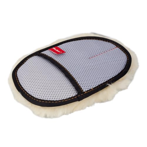 Maxshine Premium Sheepskin Wool Mitt, Real Lambs Wool Car Wash Glove Car Cleaning Ultra Soft Lambskin Wash Pad - Image 2