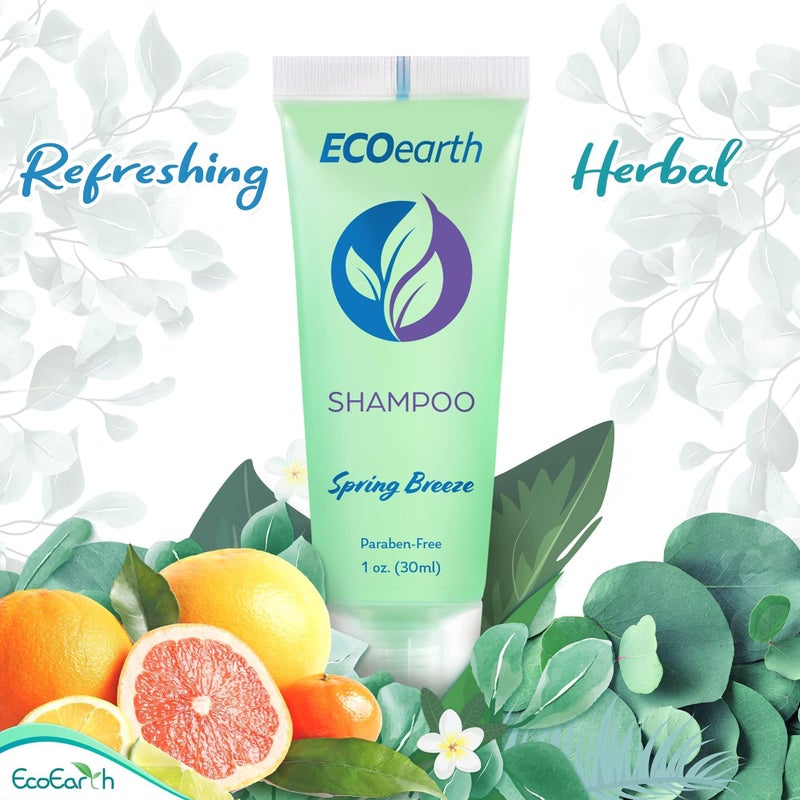 EcoEarth - Travel Size Hotel Shampoo - 1 fl oz, 100 Pack, Spring Breeze - Delight Your Guests with Revitalizing & Refreshing Hair Cleanser for Guest Hospitality - Small Size Luxury Shampoo in Bulk - Image 4