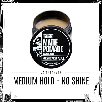 Uppercut Deluxe بومادة أبيركات ديلوكس غير اللامعة متوسطة الثبات بدون لمعان لمظهر كلاسيكي خالد مناسبة لجميع أنواع وأطوال الشعر 30 جرام - Image 3