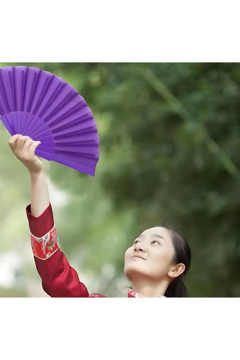 Mini Folding Hand Fan, Japanese Chinese Folding Fan, Antique Plastic Folding Fan for Summer, Beach, Decoration, Weddings, Parties  - Image 2