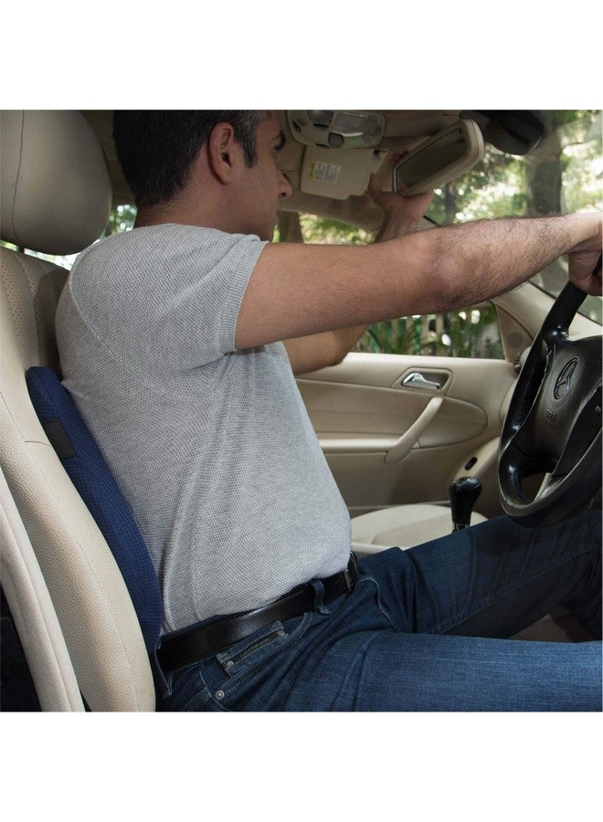 Back Good Travel Plus Orthopedic Backrest for Car Seat with high-Density Moulded Foam Support (Blue) - Image 2