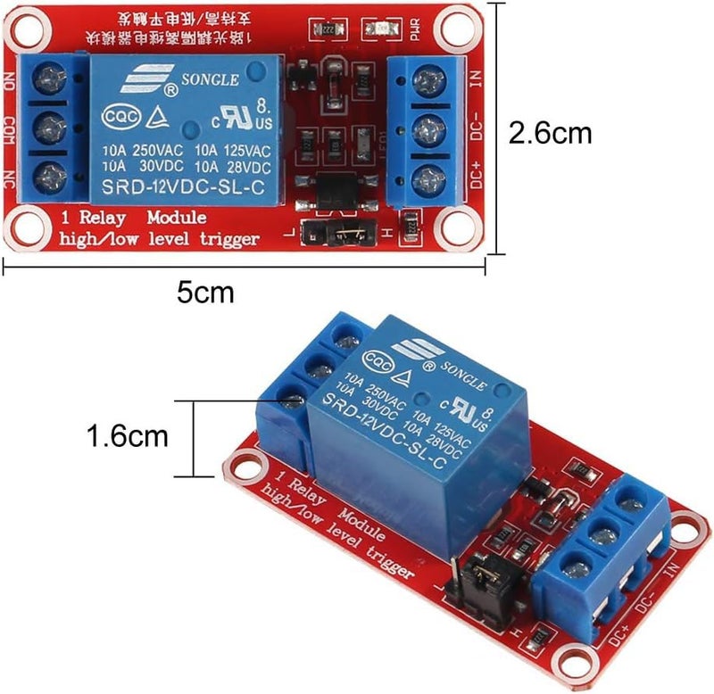 Gebildet 4pcs DC 12V 1 Channel Relay Module Board Shield with Optocoupler Isolation Support High or Low Level Compatible Development Board Trigger - Image 5