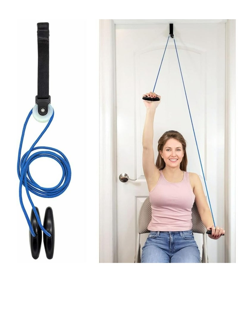 Shoulder Pulley for Physical Therapy with Exercise Guide - Improves Shoulder Strength & Range of Motion - Reduces Pain, Helps in Muscle Recovery