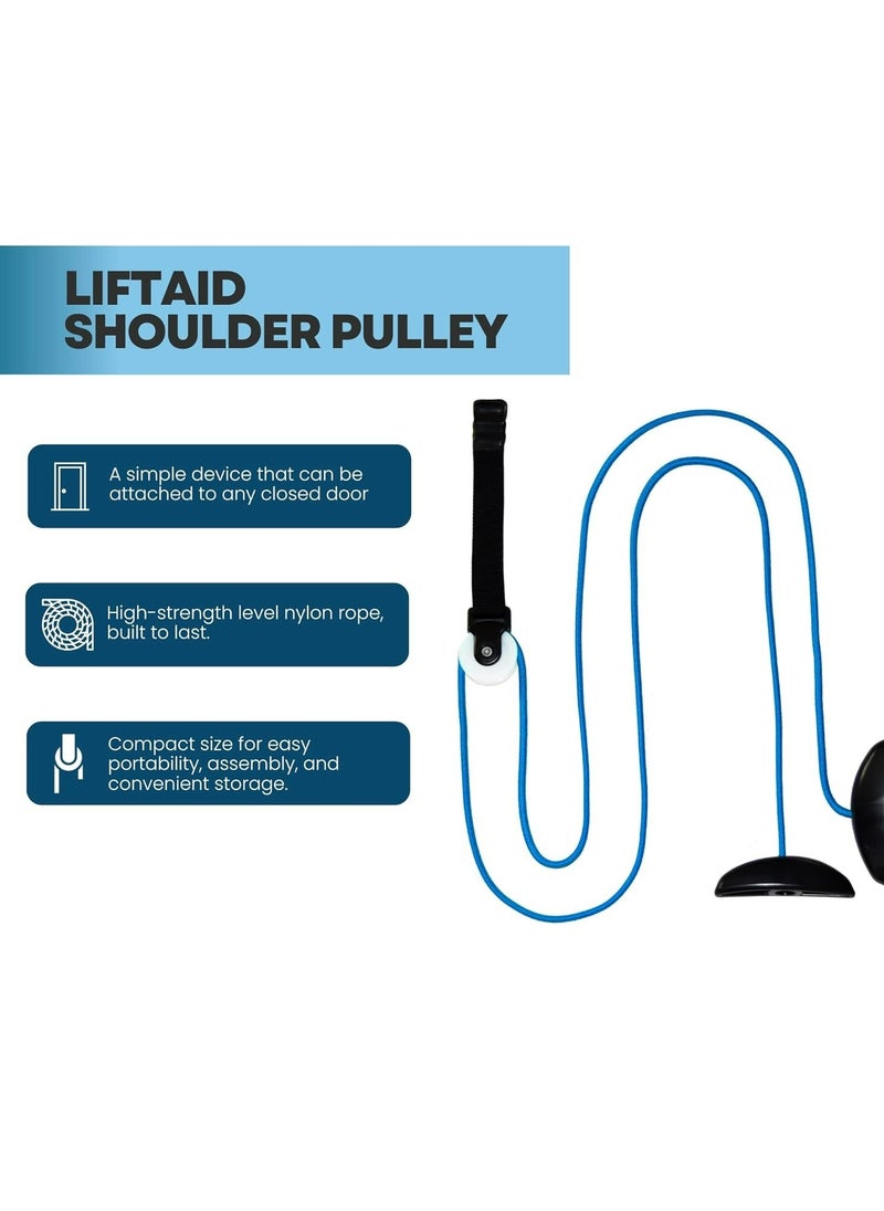 Shoulder Pulley for Physical Therapy with Exercise Guide - Improves Shoulder Strength & Range of Motion - Reduces Pain, Helps in Muscle Recovery