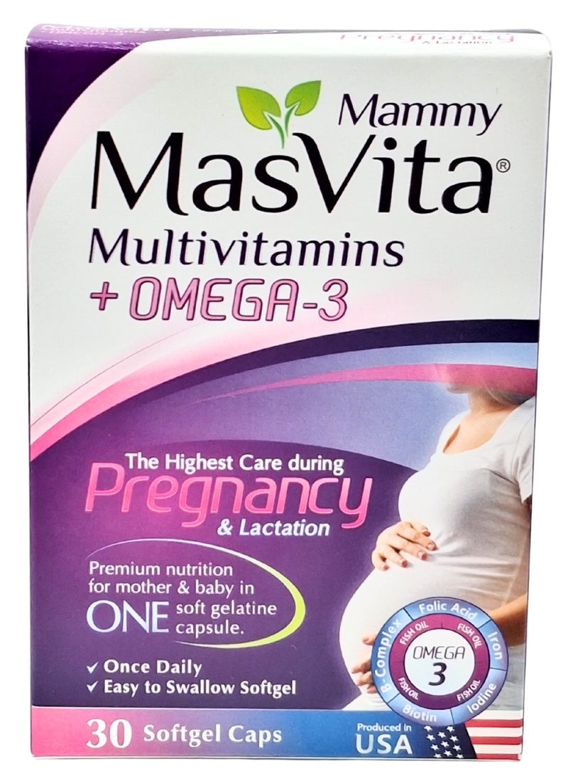 Masvita Mummy Multivitamins +Omega-3 Capsules 30S
