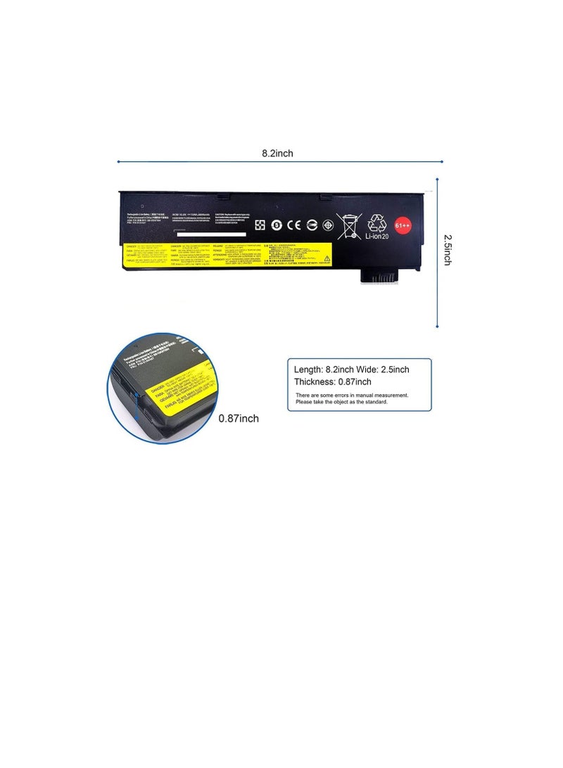 Terabyte بطارية متوافقة 45N1128 68+ لجهاز Lenovo THinkPad X240 X250 X260 X270 W550 W550s L450 L460 L470 P50s T440 T440s T450 T450s 45N1125 45N1128 45N1129 45N1130 45N1132 10.8V - Image 3