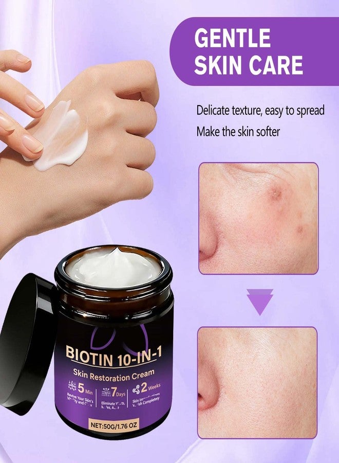Gyonwt 2PCS Biotin 10-in-1 Skin Restoration Cream, Professional Skin Treatment Cream, Deeply Moisturizes for All Skin Types - Image 3