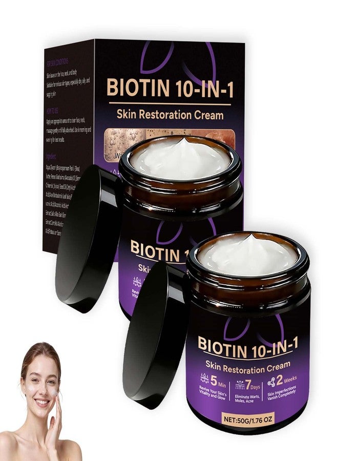Gyonwt 2PCS Biotin 10-in-1 Skin Restoration Cream, Professional Skin Treatment Cream, Deeply Moisturizes for All Skin Types - Image 1