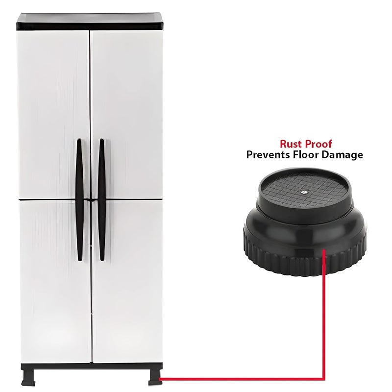 Oblivion Oblivion 4Piece Round Base Stand Set for Refrigerator Washing Machine Appliance Black Adjustable AntiVibration Furniture Pad with Floor Protector Features  - Image 2