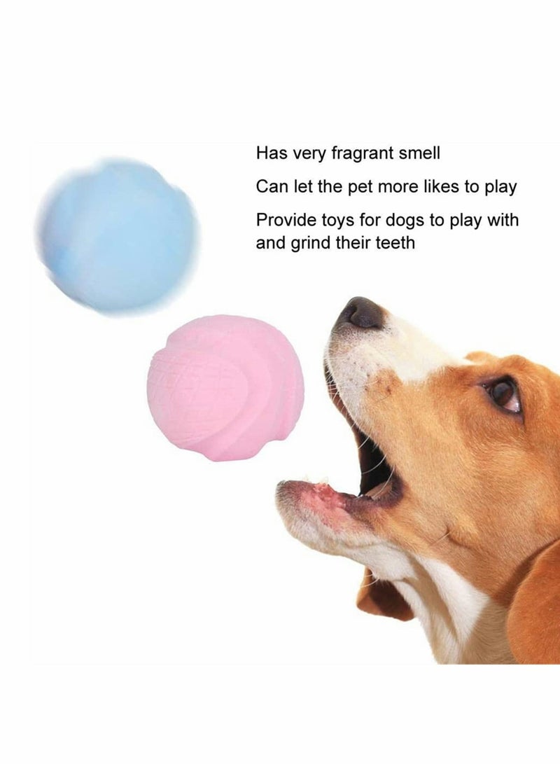 Interactive Eco-Friendly Chew Cleaning Balls for Dogs Soft Durable Molar Toys 3 Pcs in Blue Pink Yellow - Image 4