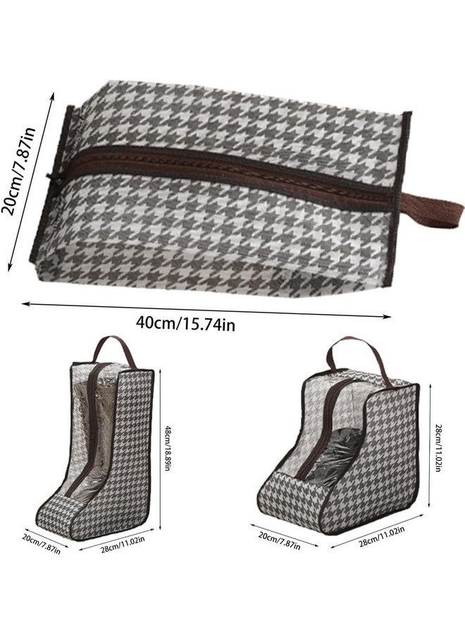 Brikipth Brikipth Portable Shoe Storage Bags with Handles: Long Boots & Short Boots Organizer, Dustproof & Moisture-Resistant, Suitable for Flats, Short Boots & High Heels, Foldable Design (3 Pack) - Image 2